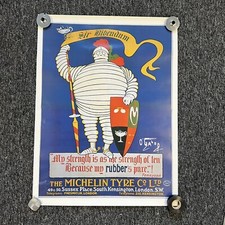 Vintage Michelin Man Tire Bicycle Advertising Poster 32”x24” SIR BIBENDUM Print