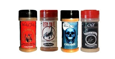 WICKED TICKLE Chili Powder Gift Set Ghost Pepper Scorpion Habanero Hot Spice Blend Seasoning
