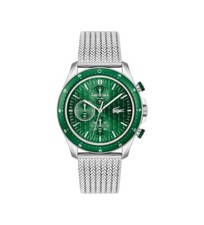 Orologio Lacoste Neoheritage Cronografo Uomo Quarzo 2011255 Silver Mesh Nuovo...