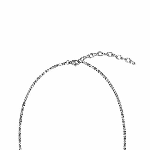 Collana BREIL KALEIDO TJ3061 Uomo Ciondolo Esagono Piastrina Acciaio Militare - Foto 3 di 5