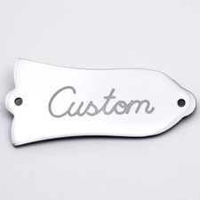 2 Hole Stainless Steel Bell Shaped Guitar Truss Rod Cover "Custom" fit LP/SG