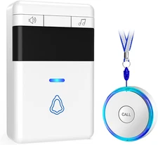 Caregiver Pager, METAK SOS Alert Button Nurse Call System for Seniors, Patients,