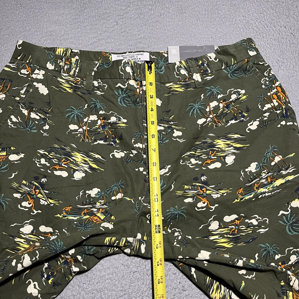 Pantalones Cortos Vintage Old Navy Para Hombres 38 Hawaianos Militar Excedente Estampado Completo Algodón Foto 4 de 4