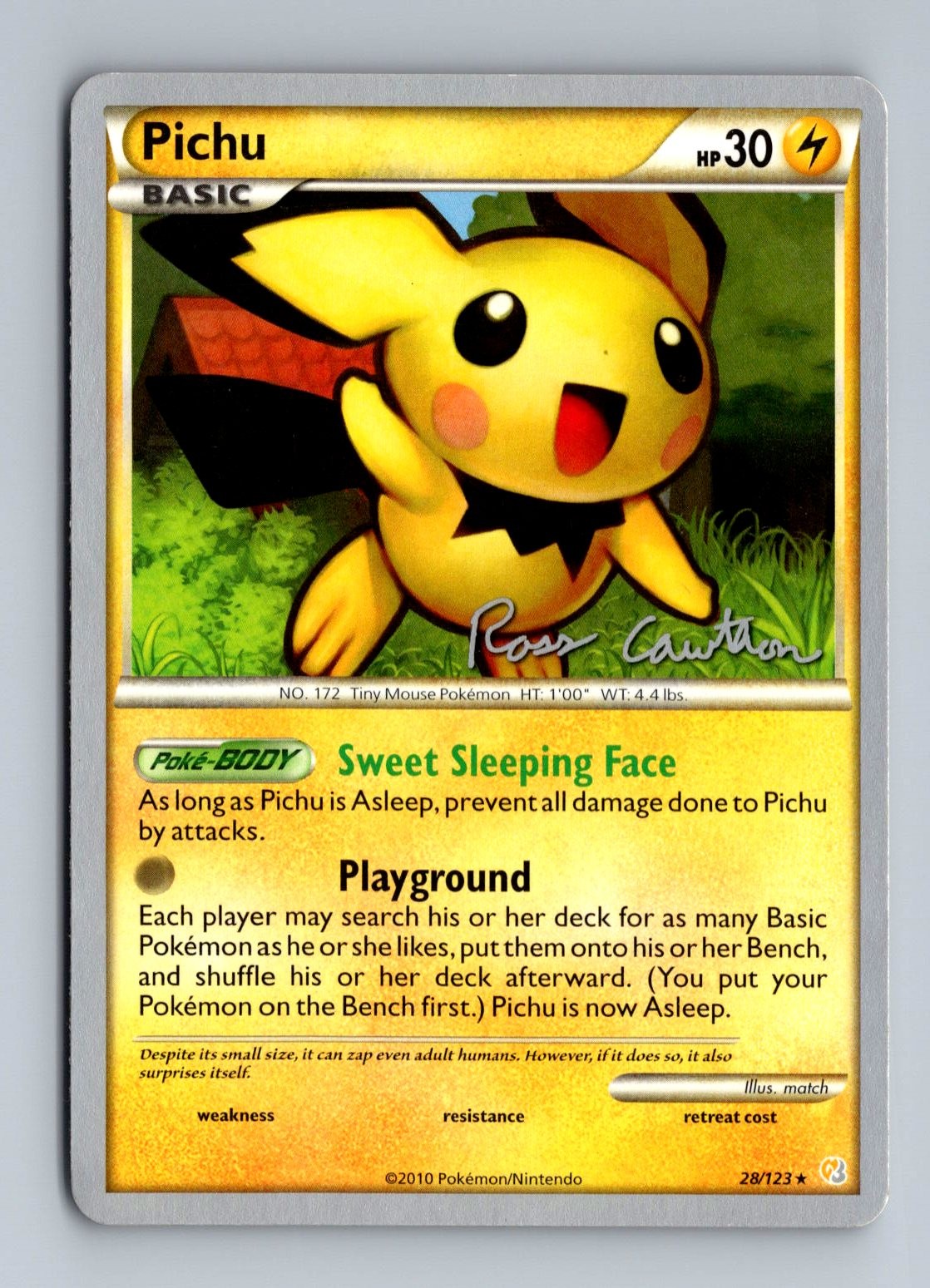 Pichu (Ross Cawthon) World Championship Decks 28/123 NM/M Pokemon 2011