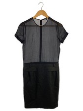 GUCCI Short Sleeve Dress, Size 38, Wool, Black, Solid Color, 268335 ZK809