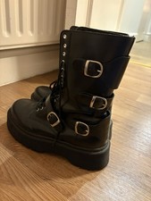 Kooples Women's Black Buckled Leather Boots