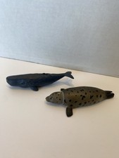 Lote de Figuras Pequeñas Animales Tomy De Colección Ballena León Marino