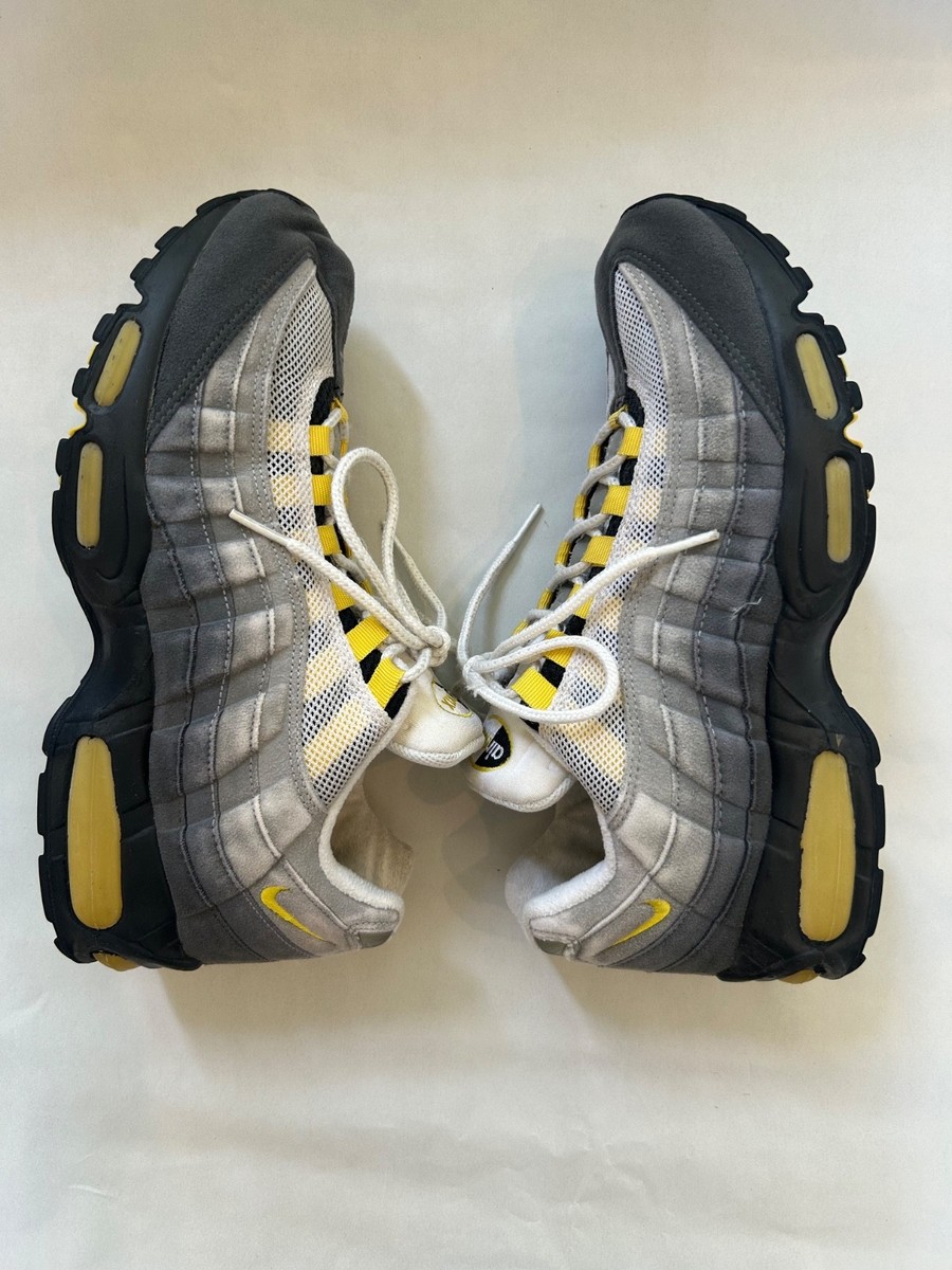 Nike Air Max 95 OG Neon Retro 604116-071 Grey Yellow Men's Size 10