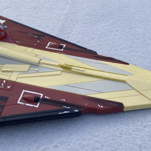 2001 HASBRO STAR WARS OBI WAN KENOBI'S JEDI STARFIGHTER Complete Works + Figure - Picture 7 of 23