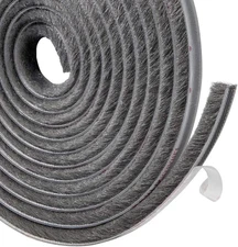 Felt Weather Stripping Seal Tape 11/32 Inch X 11/32 Inch X 16 Ft, Self Adhesive