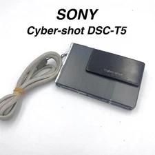 Sony Cyber-shot DSC-T7 Digital Camera Black 5MP Compact Tested Slim Design