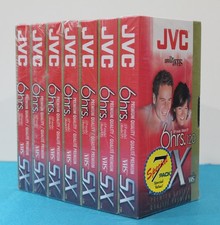 JVC SX T120 Premium Quality VHS Tapes 7-pack New Factory Sealed
