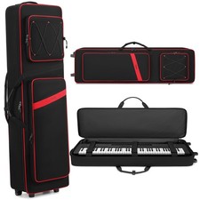 88 Key Keyboard Case with Wheels, Inner Size: 52.5"x 15"x 7", Waterproof Padd...