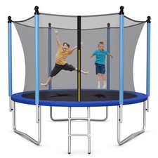 10FT Jumping Exercise Recreational Bounce Trampoline for Kids W/Safety Enclosure