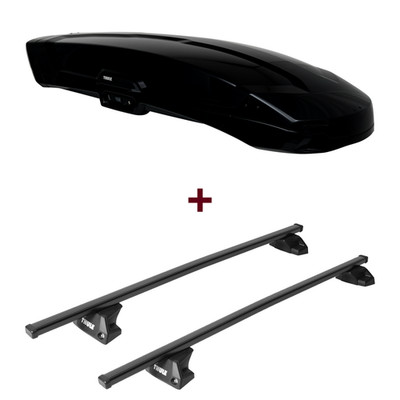 Dachbox Thule Vector L + Dachträger Thule SquareBar für Audi Q8 SB e-tron GET