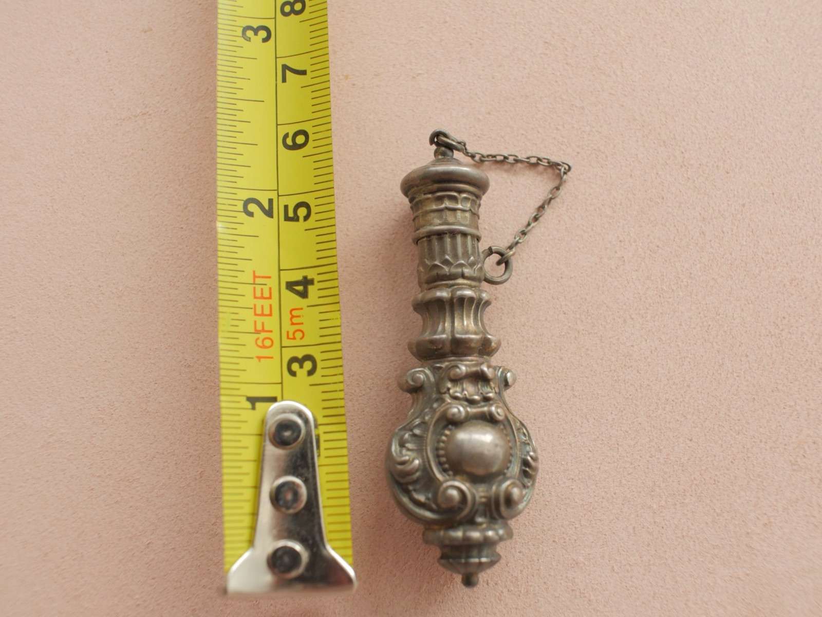 Victorian Sterling Vinaigrette Scent Bottle for a Chatelaine, Perfume bottle