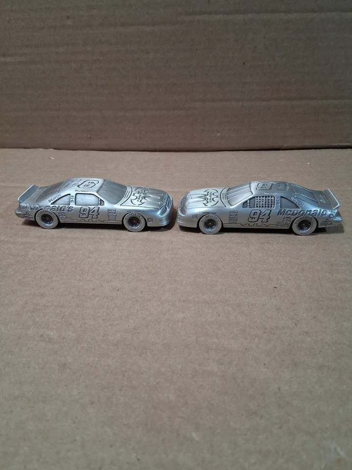 Vintage 1995 McDonalds Bill Elliot #94 Ford Thunderbird Pewter Cars - Image 2 of 4