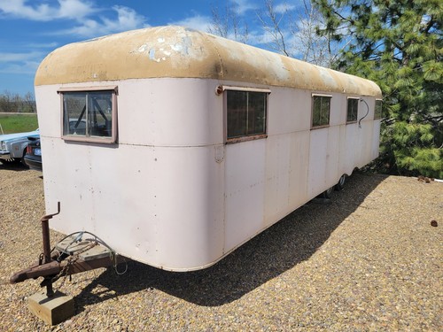 1949 Schult Vintage Travel Trailer camper Airstream Airfloat Spartan Avion style