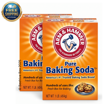 #ad Arm amp; Hammer Pure Baking Soda 1 LB 2 Pack Fresh Box Cleaning Laundry Deodorizer $15.50