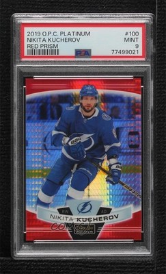 2019-20 O-Pee-Chee Platinum Red Prism 28/199 Nikita Kucherov #100 w3d