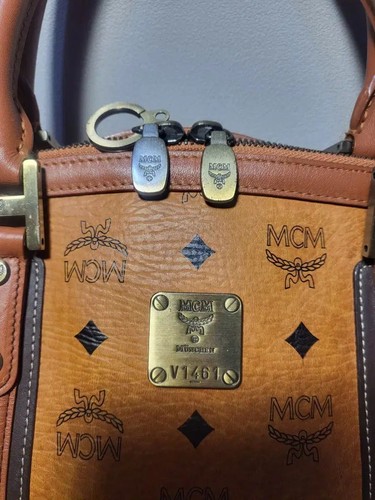 MCM Mini Boston Bag Visetos PVC Braun - Bild 3 von 9