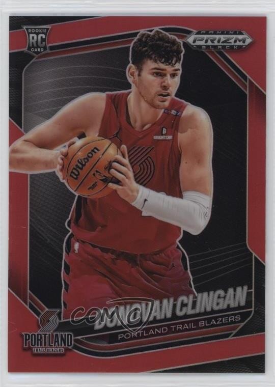 2024-25 Panini Prizm Black Red Prizm 45/299 Donovan Clingan #131 1u6
