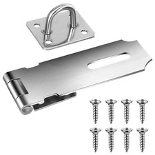 Door Locks Hasp Latch 4 Inch Lock Stainless Steel 10.8 3.9cm, Sliver