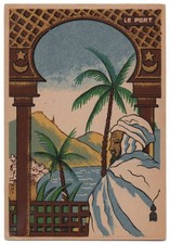 1920 Egyptian Travel Postcard - Poster Style Advertising - Artist Illustrated