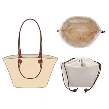 Canvas Purse Organizer Insert for Loewe Anagram Basket Bag, Drawstring Tote B...