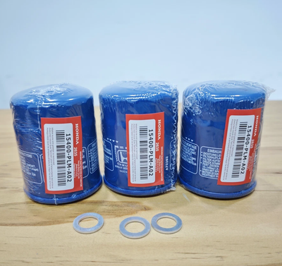 #ad NEW 3 Pack Honda Genuine Oil Filters WITH Drain Plug Washer 15400 PLM A02 $18.55