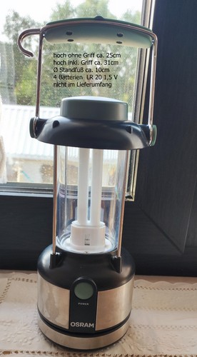 Outdoorlampe Outdoorlaterne Campinglampe OSRAM Batteriebetrieben, mit Haken