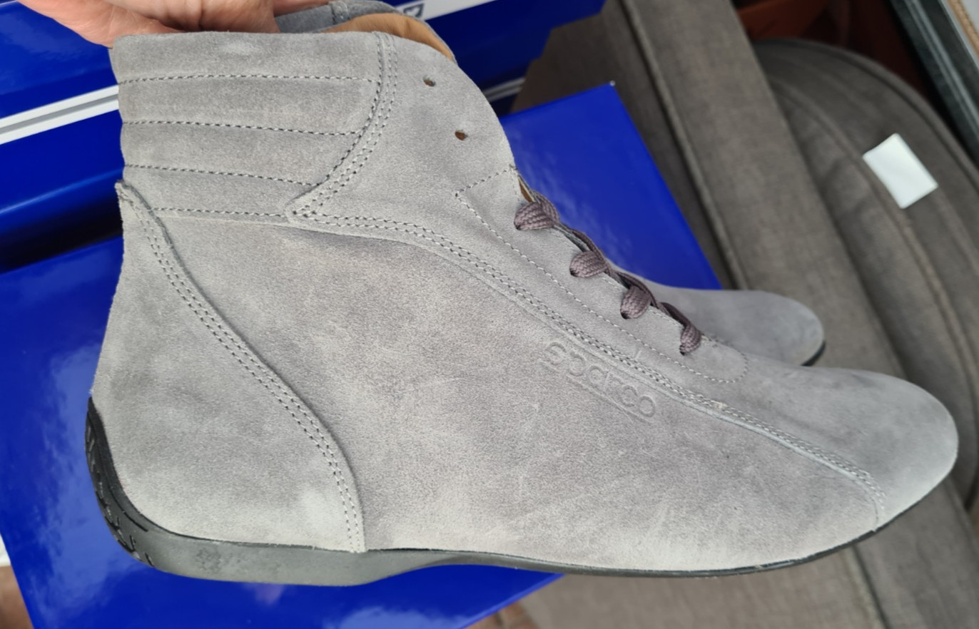 SPARCO MONZA-GP Trainers  Size 44 Grey Suede Motorsport Driving Sneakers Shoes