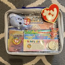 Ty Beanie Babies Clubby Platinum Membership Kit Zip Case Cards Coin Cert 1998