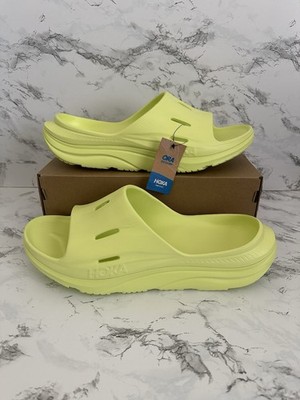 HOKA Ora Recovery 3 Slide Sandals Mules Volt Citrus Glow 1135061 Men s Size 14