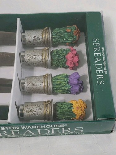 Boston Warehouse Spreaders rari coltelli burro vintage vaso fiori giardinaggio fiorista - Foto 4 di 9