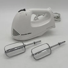 Proctor Silex Bowl Rest 5-Speed Electric Hand Mixer Model 62535 Tested & Working