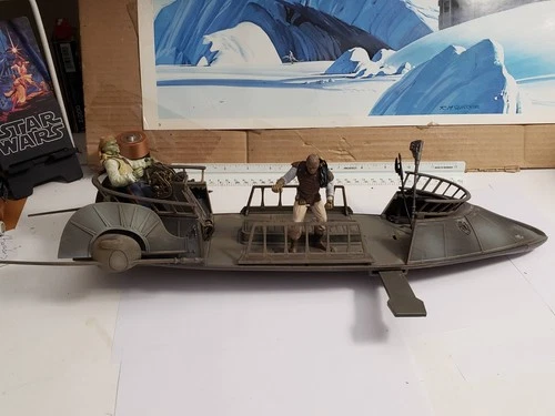 Vintage collection Jabba's Skiff with Barada and Wee Quay Incomplete Damaged