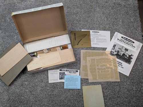 Vintage Heritage Collection Music Room Miniature Wood Furniture Kit 1976 Dollhou - Picture 4 of 12