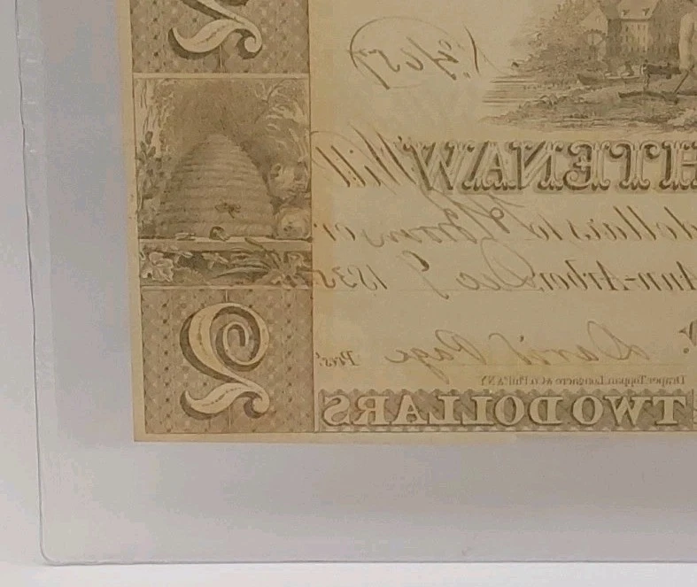 1835 $2 Bank Of Washtenaw, Ann Arbor Obsolete Currency PMG CH UNC 58 MI50G6 - Image 4 of 4