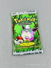 Pokemon Bustina JUNGLE 1ST EDITION Wigglituff aperta/vuota ENG Holo