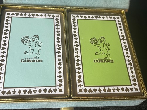 Tiffany & Co. Cunard Cruise Lines Playing Cards Vintage 2 Decks in Box - Picture 2 of 8