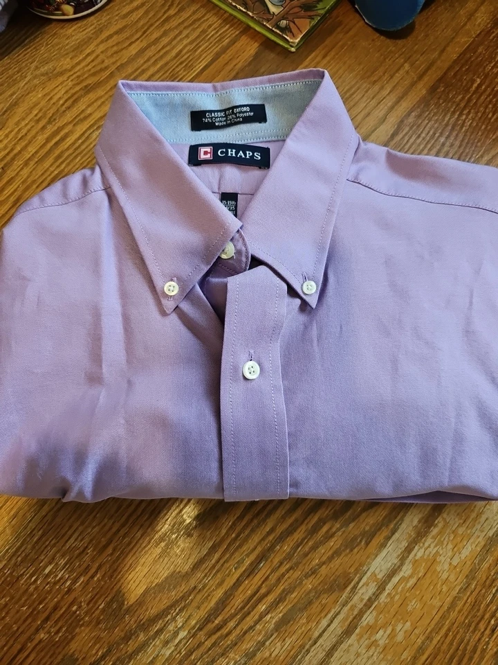 💥2💥 Camisa de vestir de corte clásico Chaps para hombre Foto 4 de 4