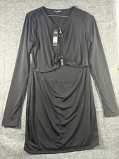 Fashion Nova Long Sleeve Black Mini Dress Brand New With Tags Size 2x