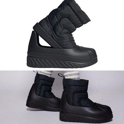 NEW Women ADIDAS Core Black Adifom Superstar Winter Boot removable shell Sz 7.5