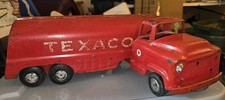 Vintage Pressed Steel Buddy L GMC 550 Texaco Tanker Semi TruckTrailer- OG Read