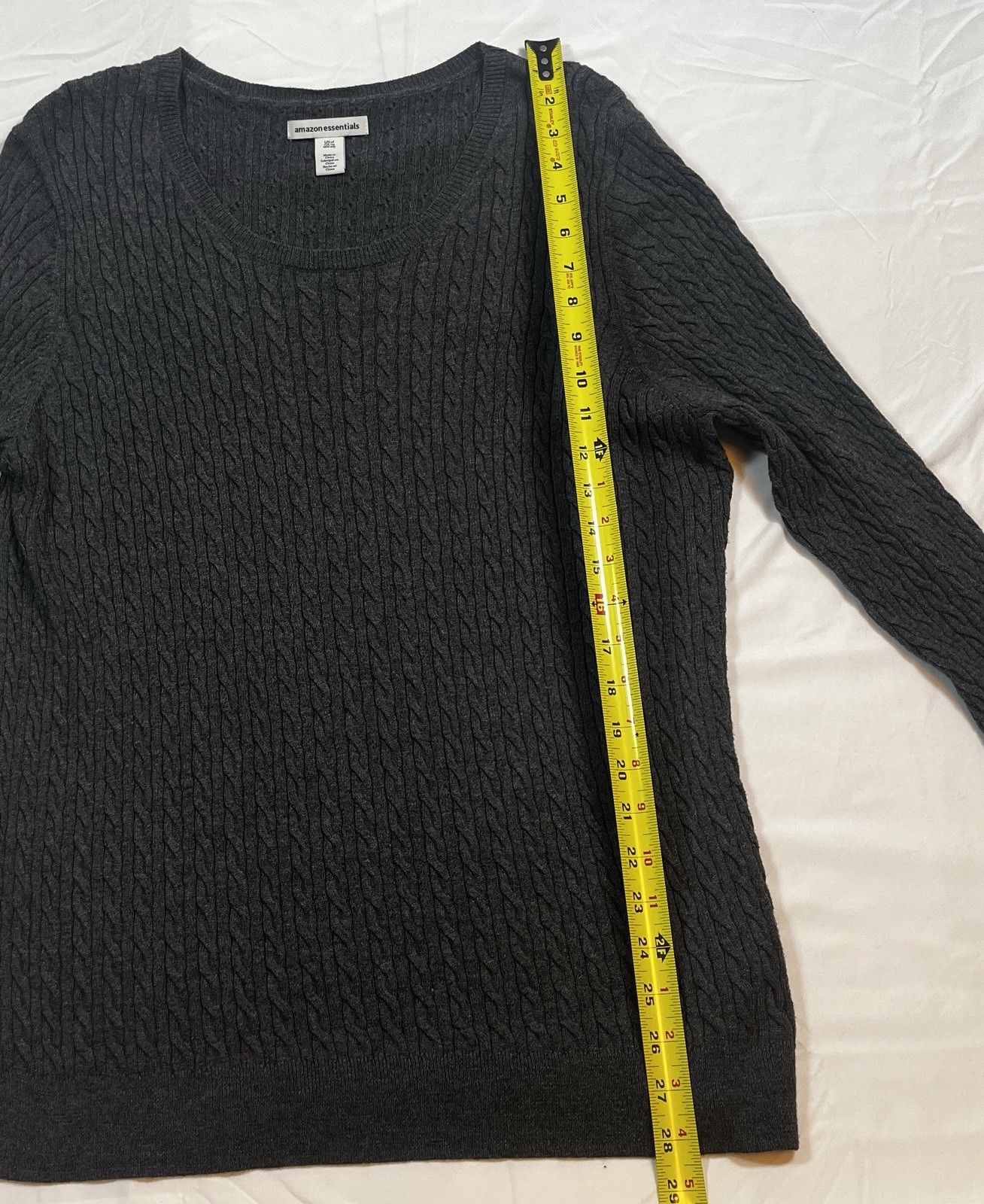 Amazon Essentials Gray Stretchy Lightweight Crew … - image 5