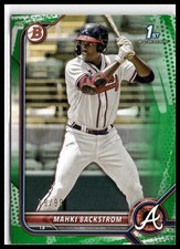 2022 Bowman #BP-121 Mahki Backstrom Prospects Green Pattern #/99