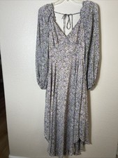 ASTR The Label Lavender Floral Long Sleeve Maxi Dress Med. Prairie Cottage