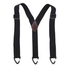 1.5 Inch Black Y-Back Belt Loop Suspenders, Heavy Bretelles Pour Hommes Duty ...