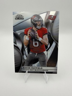 Topps 2025 Chrome Black Baker Mayfield Refractor Tampa Bay Buccaneers /299 #95